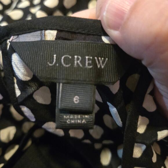 J.Crew Silk Abstract Dot Tie-Back Blouse Women’s 6 - Picture 9 of 11